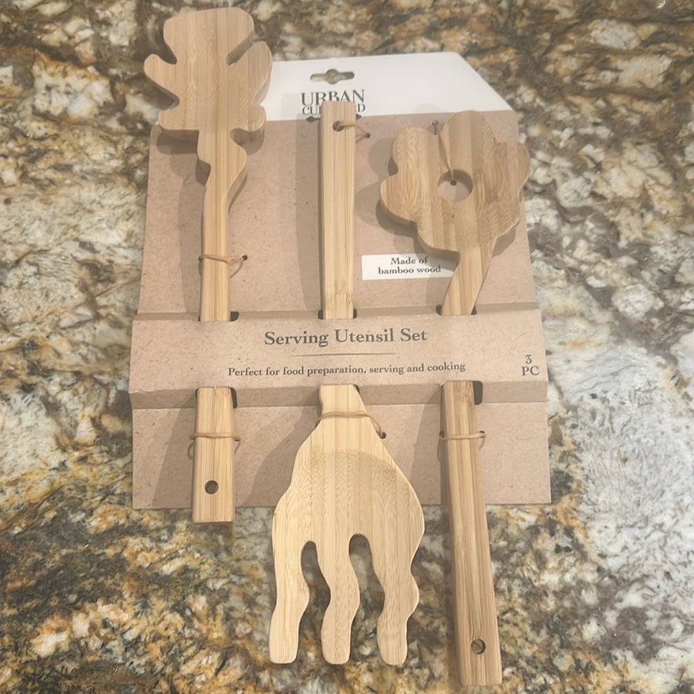 Urban Cupboard Bamboo Serving Utensil Set